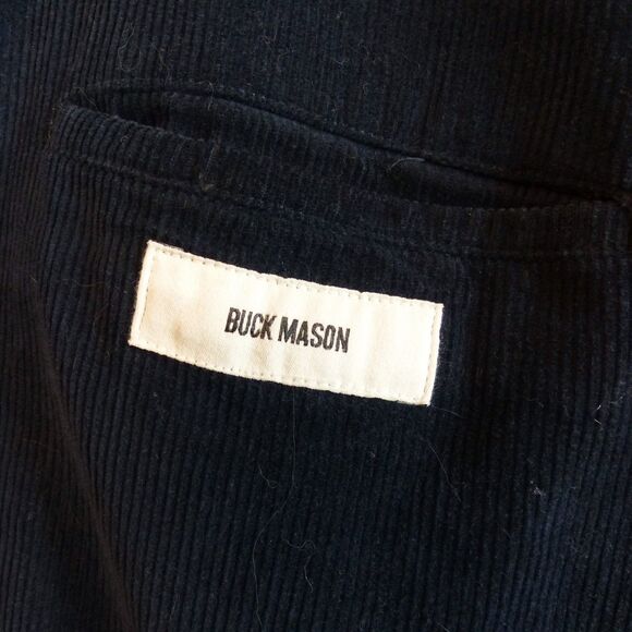 Buck Mason Chore Jacket Mens XL Navy Blue Corduroy Cotton Blazer Utility Preppy - Picture 12 of 15